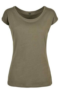 BUILD YOUR BRAND BYB013 - LADIES WIDE NECK TEE