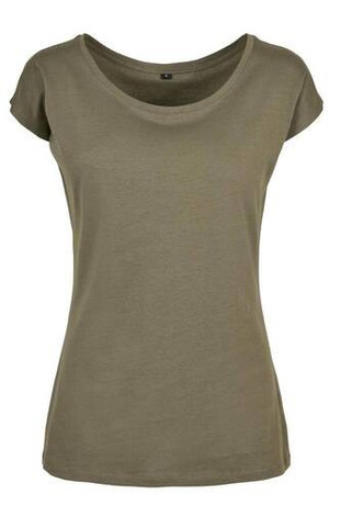 Build Your Brand BYB013 - T-SHIRT A COLLO LARGO DA DONNA