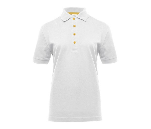 Black&Match BM101 - Poloshirt da donna con bottoni a contrasto