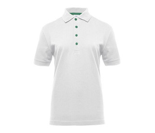 Black&Match BM101 - Poloshirt da donna con bottoni a contrasto
