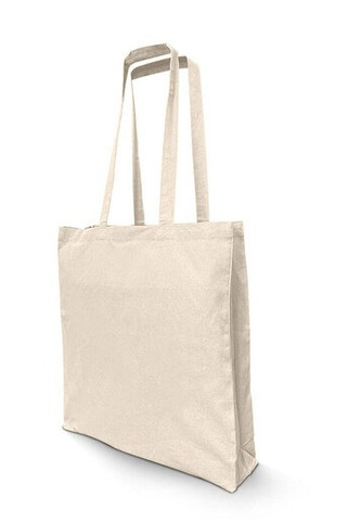 NEWGEN NG110 - Sac shopping en coton recyclé avec soufflet