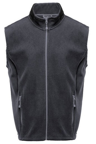 BLACK&MATCH BM500 - Kontrastreiche Fleece-Weste mit Reißverschluss