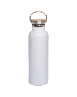 Prime Line PL-4205 - 20oz Vacuum Bottle With Bamboo Lid