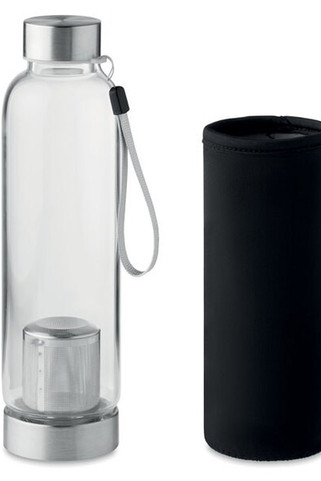 UTAH TEA High Borosilicate Glass Tea Bottle with Infuser - GiftRetail MO9636