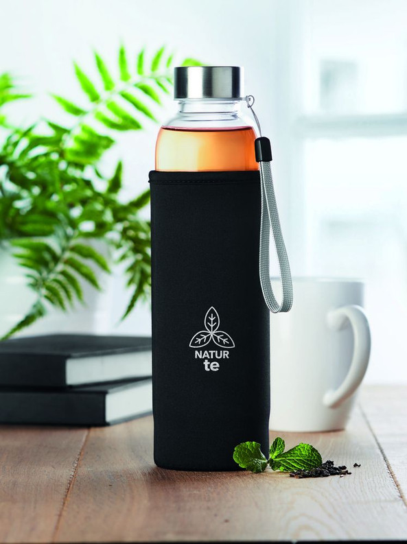 GiftRetail MO9636 - UTAH TEA High Borosilicate Glass Tea Bottle with Infuser