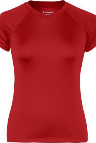 CHAMPION 2657TL - Womens Double Dry V-Neck Tee