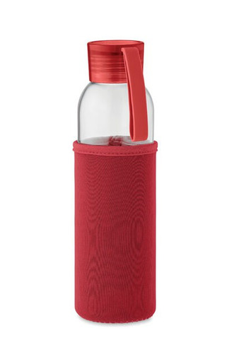 EBOR Eco-Friendly 500ml Recycled Glass Bottle with Pouch - GiftRetail MO2089