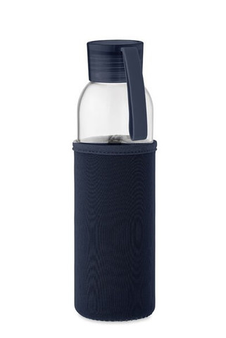 EBOR Eco-Friendly 500ml Recycled Glass Bottle with Pouch - GiftRetail MO2089