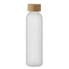 GiftRetail MO2105 - ABE Eco-Friendly Frosted Glass Bottle with Bamboo Lid