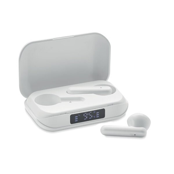 QUAVER Eco-Friendly TWS Earbuds with LCD Display - GiftRetail MO6946