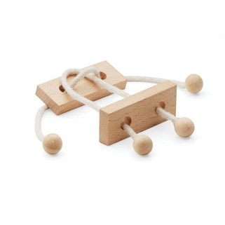 NEURONA Eco-Friendly Beech Wood Rectangle Brain Teaser - GiftRetail MO6990