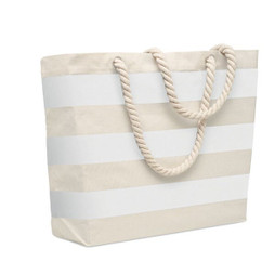 GiftRetail MO2126 - HEAVEN STRIPE Strandtaske i bomuld 220 gr/m²