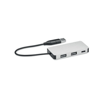 HUB-C 3-porttinen USB-keskitin 20 cm:n k - GiftRetail MO2142