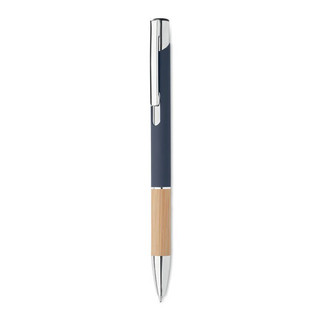 SPARTA Elegant Aluminium Pen with Bamboo Grip and Blue Ink - GiftRetail MO2159