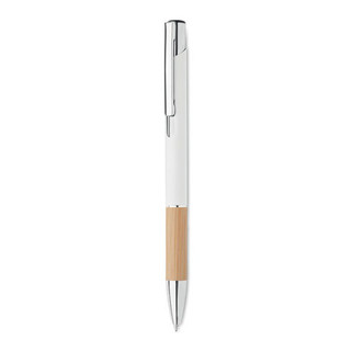SPARTA Elegant Aluminium Pen with Bamboo Grip and Blue Ink - GiftRetail MO2159
