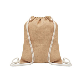 FUKURO Eco-Friendly Jute Drawstring Bag with Cotton Cord - GiftRetail MO2190
