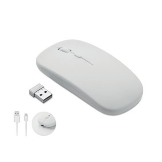 CURVY C Ergonomic Rechargeable Wireless Optical Mouse - GiftRetail MO2222