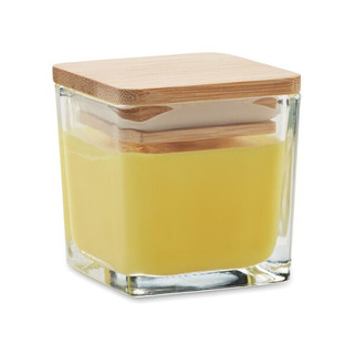 PILA Natural Scented Candle with Bamboo Lid 50gr - GiftRetail MO2235