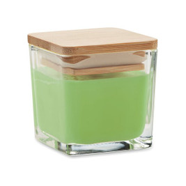 PILA Natural Scented Candle with Bamboo Lid 50gr - GiftRetail MO2235