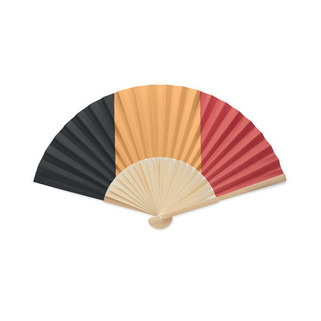 FUNFAN Bamboo Hand Fan with Decorative Flag Design - GiftRetail MO2244
