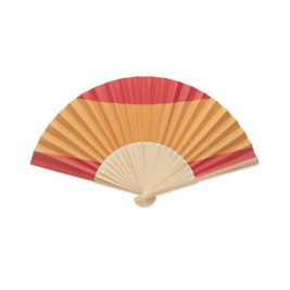 FUNFAN Bamboo Hand Fan with Decorative Flag Design - GiftRetail MO2244