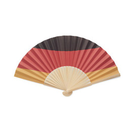 FUNFAN Bamboo Hand Fan with Decorative Flag Design - GiftRetail MO2244