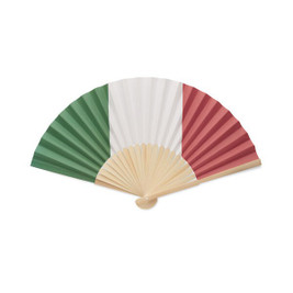 FUNFAN Bamboo Hand Fan with Decorative Flag Design - GiftRetail MO2244