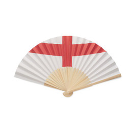 GiftRetail MO2244 - FUNFAN Bamboo Hand Fan with Decorative Flag Design