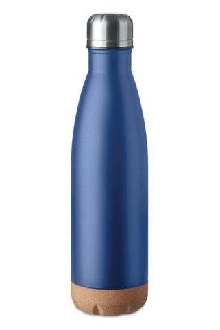 ASPEN CORK Double Wall Stainless Steel Cork Base Bottle 500ml - GiftRetail MO6313
