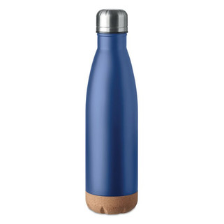 ASPEN CORK Double Wall Stainless Steel Cork Base Bottle 500ml - GiftRetail MO6313