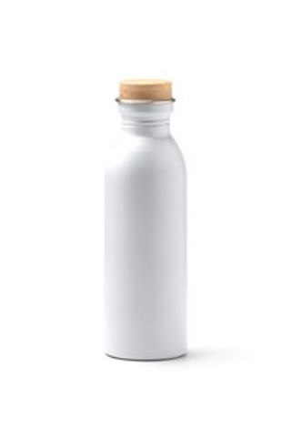 LEVU Recycled 304 stainless steel bottle in a matt finish with bamboo cap - EgotierPro BI1224