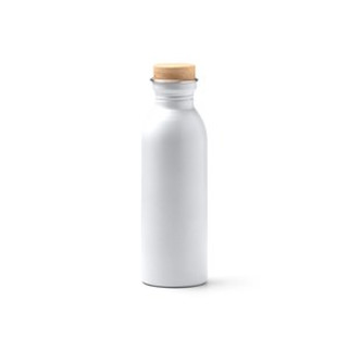 LEVU Recycled 304 stainless steel bottle in a matt finish with bamboo cap - EgotierPro BI1224