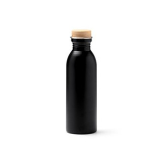 LEVU Recycled 304 stainless steel bottle in a matt finish with bamboo cap - EgotierPro BI1224
