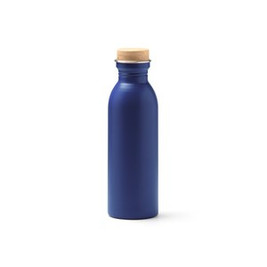 Stamina BI1224 - LEVU Recycled 304 stainless steel bottle in a matt finish with bamboo cap