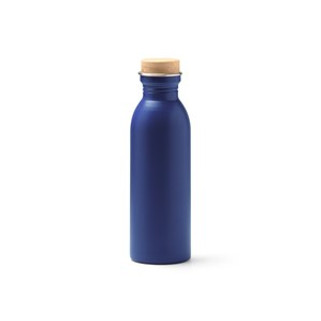 LEVU Recycled 304 stainless steel bottle in a matt finish with bamboo cap - EgotierPro BI1224