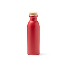LEVU Recycled 304 stainless steel bottle in a matt finish with bamboo cap - EgotierPro BI1224