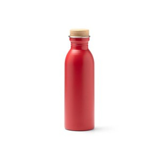 LEVU Recycled 304 stainless steel bottle in a matt finish with bamboo cap - EgotierPro BI1224