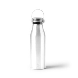 Stamina BI1365 - FENTAL Recycled aluminium bottle with transparent cap and matching silicone handle