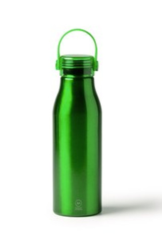 FENTAL Flasche aus recyceltem Aluminium mit transparentem Deckel und passendem Silikongriff - EgotierPro BI1365