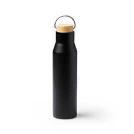Stamina BI1366 - MEYER Double-walled 304 stainless steel thermal bottle with bamboo cap