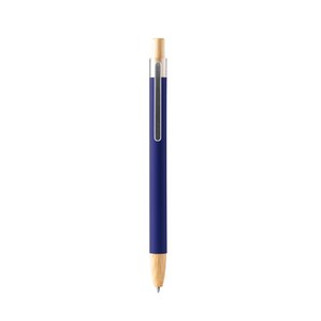 SILMA Stylo à bille avec structure métallique au toucher doux et détails en bambou - EgotierPro BL1339