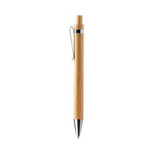BAMBIK Ball pen in bamboo with aluminium details - EgotierPro BL1342