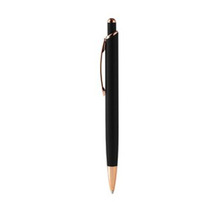 PERLA Push ball pen with matt metal structure with copper finish details - EgotierPro BL1489