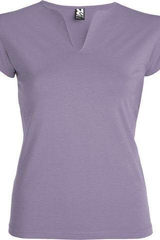 Roly CA6532 - BELICE Fitted t-shirt with crew neck and v-opening on front