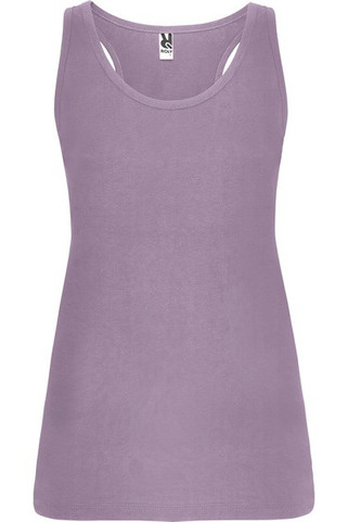 Roly CA6535 - BRENDA Slim-fit tank top with ribbed armholes and loose and rolled ribbed collar
