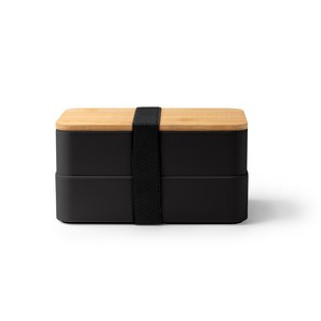 JANEX PP lunch box with two compartments and bamboo lid - EgotierPro FI1361