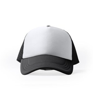 BARNY 5-panel cap in polyester with padded front panel in white - EgotierPro GO1283