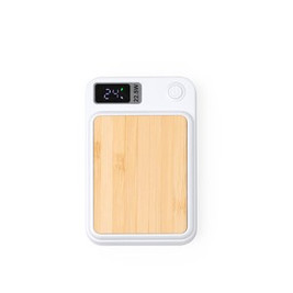 GUNDER Power bank with main structure in bamboo and recycled ABS - EgotierPro PB1286