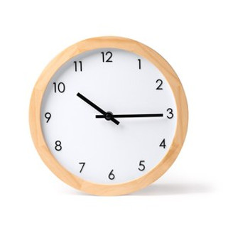 KARPE Bamboe wandklok in een vintage design met zwarte cijfers en wijzers - EgotierPro RJ1375