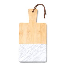 GINO Natural bamboo and marble chopping board - EgotierPro TC1386